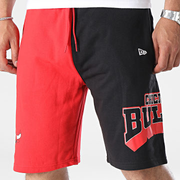 New Era - Pantaloncini da jogging grafici Chicago Bulls NBA 60502603 Nero Rosso