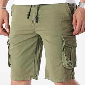 Paname Brothers - Pantalones cortos cargo caqui verdes