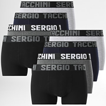 Sergio Tacchini - Lot De 8 Boxers 92891730 Noir Gris Bleu Marine
