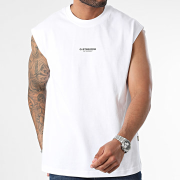 G-Star - Tee Shirt Sans Manches Boxy D24567-C336 Blanc