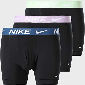 Nike - Lot De 3 Boxers Dri-Fit Essential Micro KE1157 Noir Vert Violet Bleu Marine