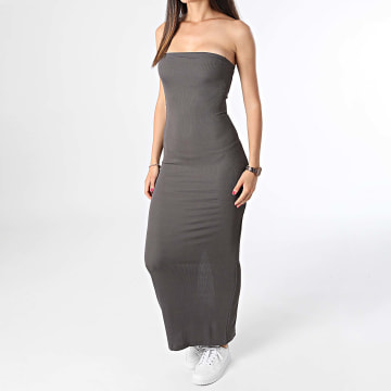 Only - Robe Tube Femme Clare Gris Anthracite