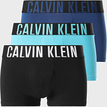 Calvin Klein - Lot De 3 Boxers NB3609 Noir Bleu Marine Bleu Clair