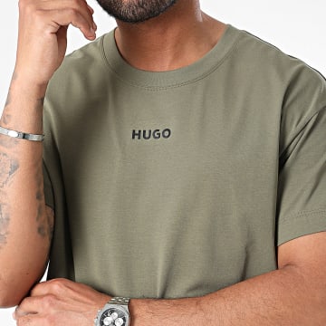 HUGO - Tee Shirt Linked 50518646 Vert Kaki