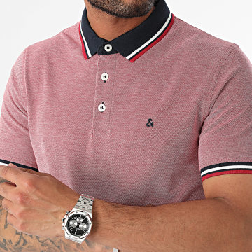 Jack And Jones - Paulos Polo Korte Mouw Heide Rood