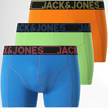 Jack And Jones - Lot De 3 Boxers Bill Vert Orange Bleu Roi
