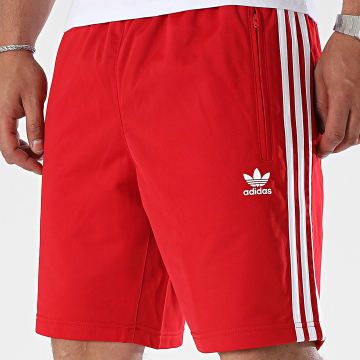 Adidas Originals - Pantalón corto con banda de pájaros IM9421 Rojo