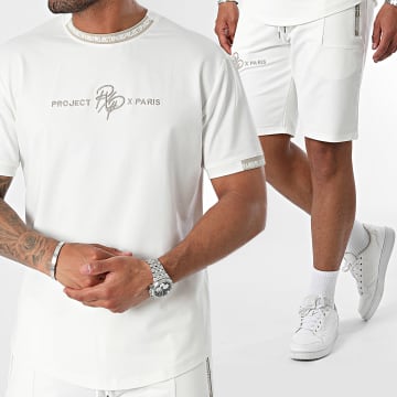 Project X Paris - Ensemble Tee Shirt Oversize Et Short Jogging 2210218 2240218 Blanc