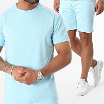 Classic Series - Conjunto de camiseta y pantalón corto azul claro