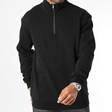 Jack And Jones - Sweat Col Zippé Bradley Noir