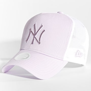 New Era - Casquette Trucker Femme Rhinestone NY 60503566 Violet Blanc