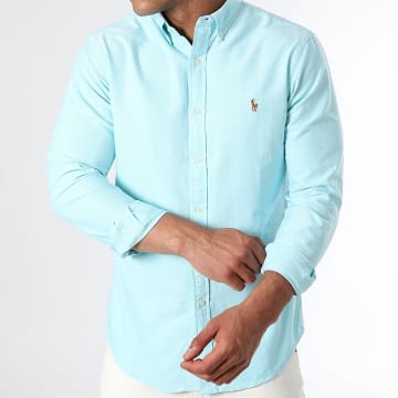 Polo Ralph Lauren - Camicia a maniche lunghe Slim Fit Classics Azzurro