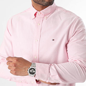 Tommy Hilfiger - Chemise Manches Longues Solid Heritage Oxford 5774 Rose Chiné