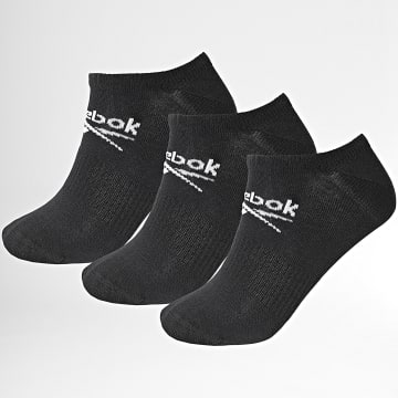 Reebok - Lote de 3 Pares de Calcetines Invisibles R0353 Negro