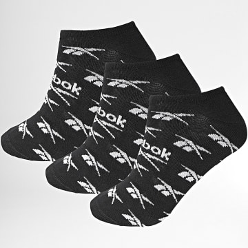 Reebok - Confezione da 3 paia di calzini invisibili R0357 nero bianco