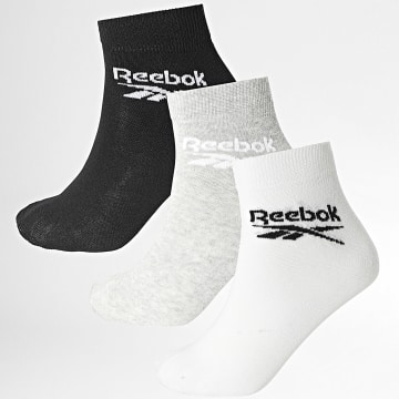 Reebok - 3 paia di calzini R0429 Bianco Grigio Heather Nero