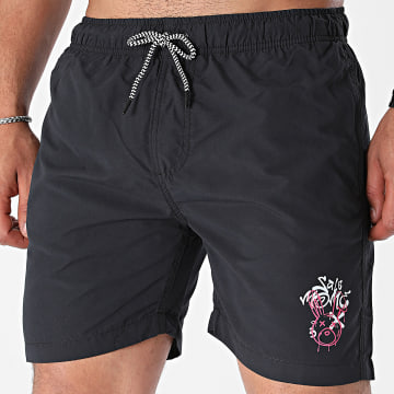 Sale Môme Paris - Graffiti Hoofd Konijn Zwemshort Zwart