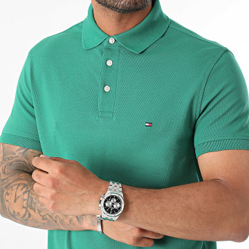 Tommy Hilfiger - Polo Manches Courtes Slim 1985 7771 Vert
