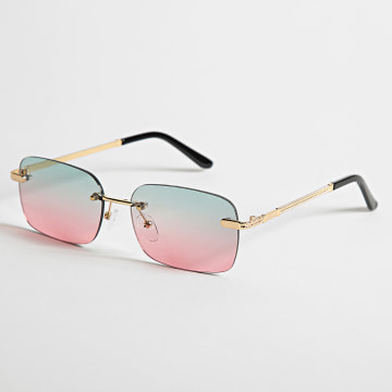 Frilivin - Lunettes De Soleil Vert Rose Doré