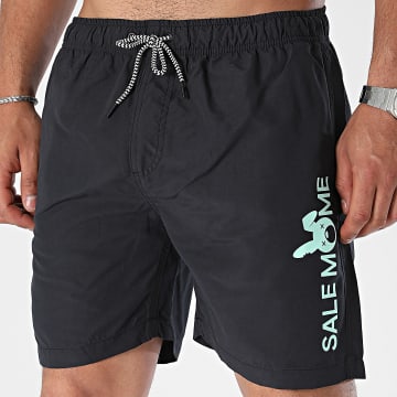 Sale Môme Paris - Short De Bain Lapin Heritage Edition Noir Vert Menthe