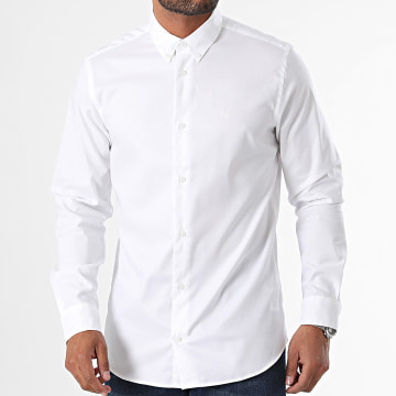 Calvin Klein - Chemise Manches Longues Oxford Stretch Regular Fit 3212 Blanc