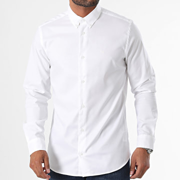 Calvin Klein - Lang mouw Oxford Stretch Regular Fit Overhemd 3212 Wit