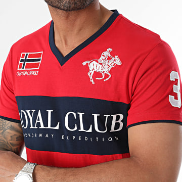 Geographical Norway - Tee Shirt Col V Rouge