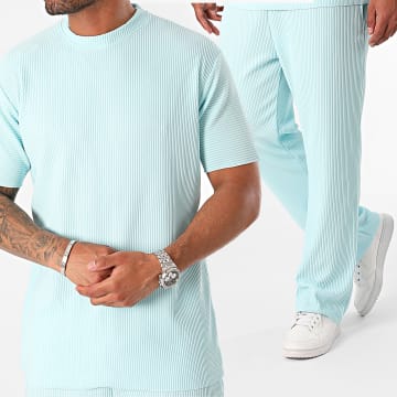 Ikao - Ensemble Tee Shirt Et Pantalon Bleu Clair