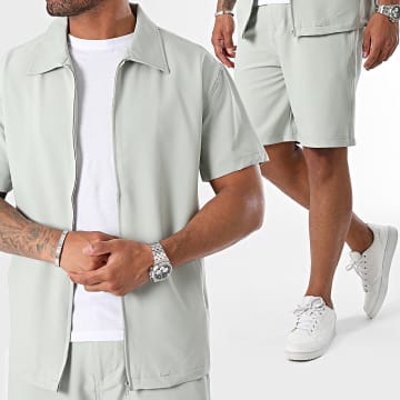 Frilivin - Shirt met korte mouwen en Chino Shorts Set Lichtgroen