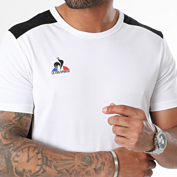 Le Coq Sportif - Tee Shirt N12 Match 2220001 Blanc Noir