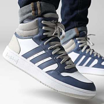 Adidas Originals - Baskets Montantes Hoops 3.0 Mid IH0158 Footwear White Pretty Blue Putty Grey