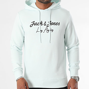 Jack And Jones - Sweat Capuche Settle Bleu Clair