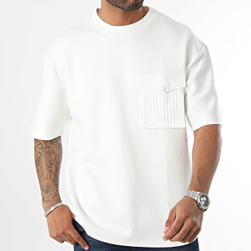 John H - Tee Shirt Poche Oversize Blanc