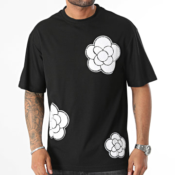 John H - Tee Shirt Noir Floral