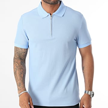 John H - Poloshirt met korte mouwen lichtblauw