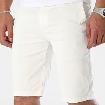 Mackten - Pantalones cortos chinos blancos