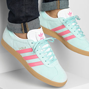 Adidas Originals - Gazelle W Zapatillas JI1375 Flash Aqua Lucid Pink