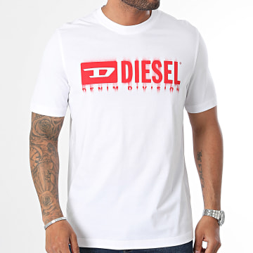 Diesel - Tee Shirt Adjust Q7 A15398-0GRAI Blanc