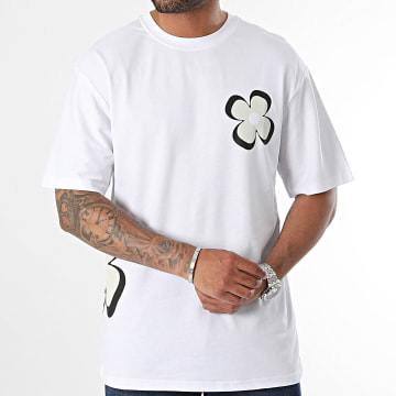 John H - Tee Shirt Oversize Blanc Floral