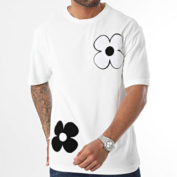 John H - Tee Shirt Blanc Floral