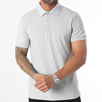 John H - Poloshirt met korte mouwen Heidegrijs