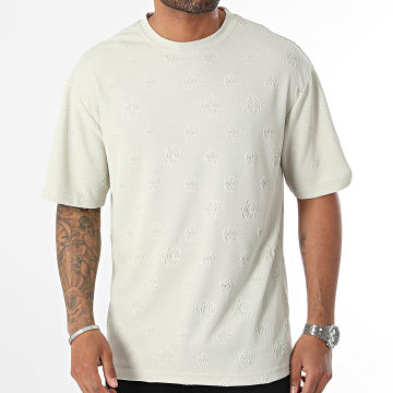 John H - Tee shirt Beige Floral