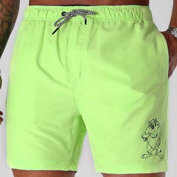 Looney Tunes - Boze Taz Zwemshort Fluogroen