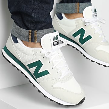 New Balance - Baskets 500 GM500RTO Grey White Green Navy