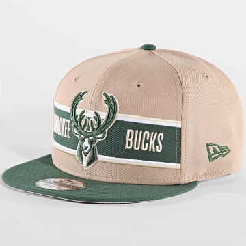 New Era - Milwaukee Bucks 9 Fifty Snapback Cap 60507221 Beige Verde Oscuro