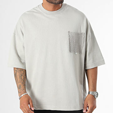 2Y Premium - Oversized Pocket Tee Grijs