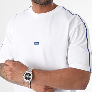 Hugo Blue - Camiseta de rayas Neloy 50516980 Blanco
