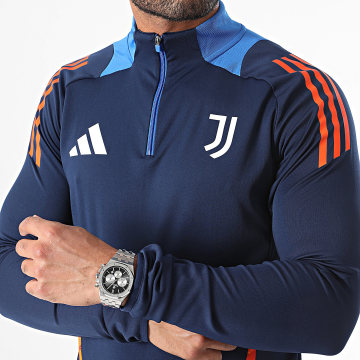 Adidas Sportswear - Tee Shirt Manches Longues A Bandes Juventus IS5820 Bleu Marine