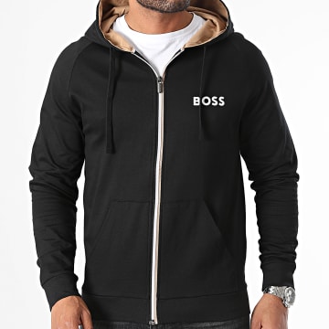 BOSS - Authentic hooded zip-up sweatshirt 50521773 Black - Ryses