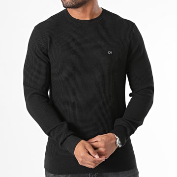 Calvin Klein - Sweat Crewneck Waffle Structure 3031 Noir